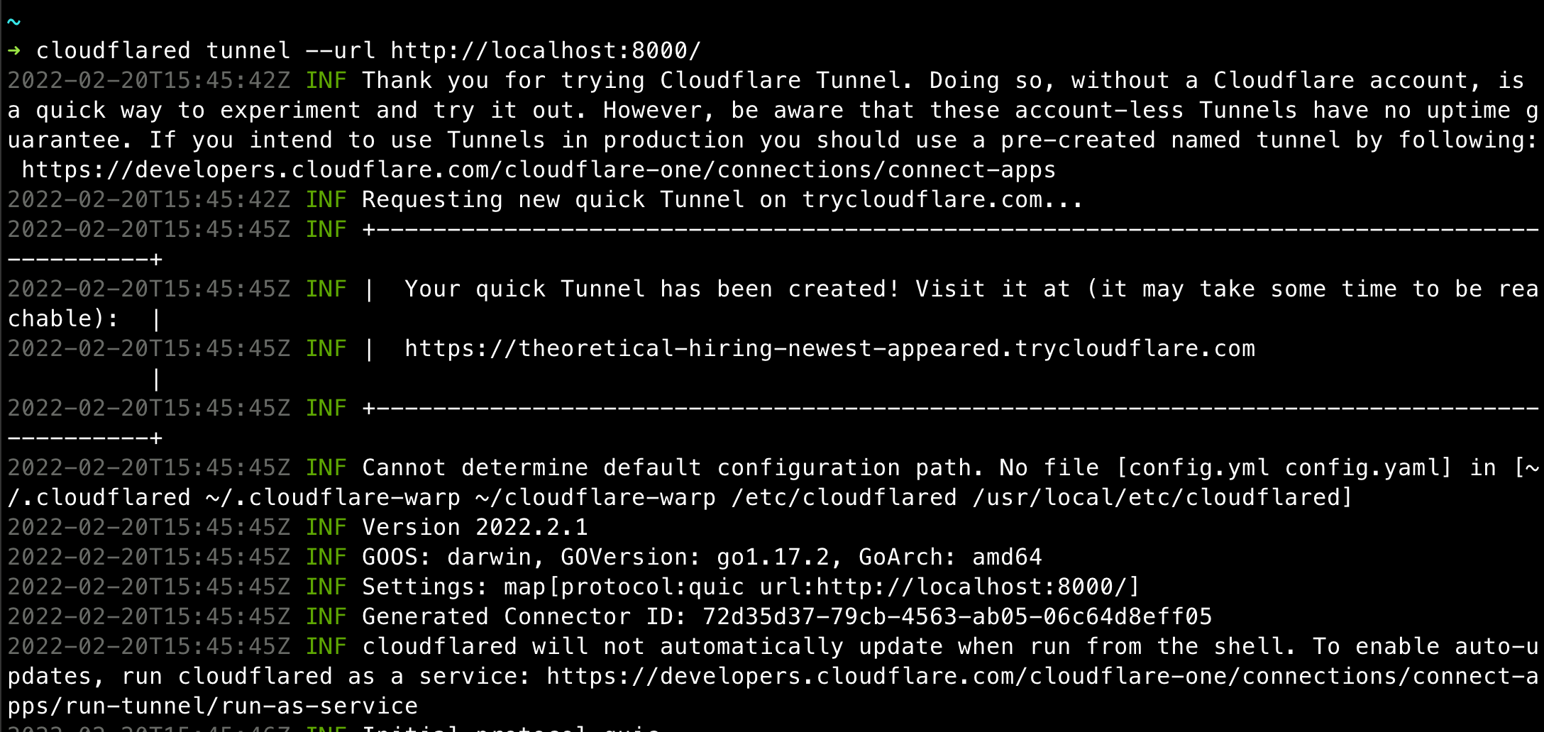 Hello Cloudflare Tunnel